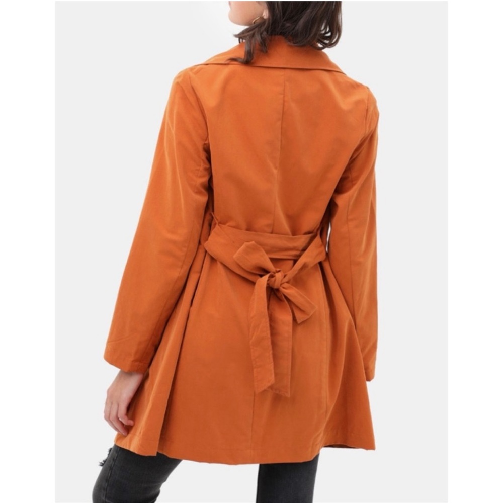 Belted Collard Trench Coat - Picture 3 of 4